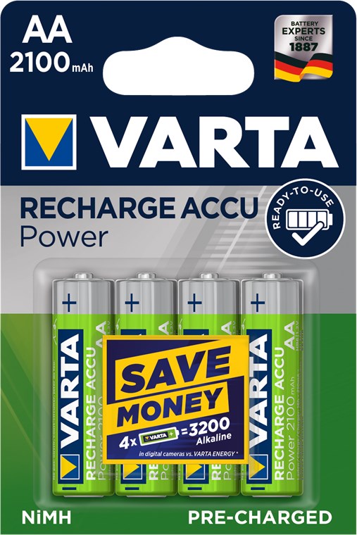Punjiva baterija AA VARTA 2100mAh SET 4/1
